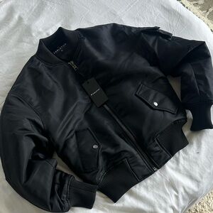 Fabletics Iconic Black Bomber Jacket